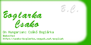boglarka csako business card